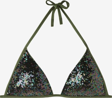CALZEDONIA Triangle Bikini Top in Green: front