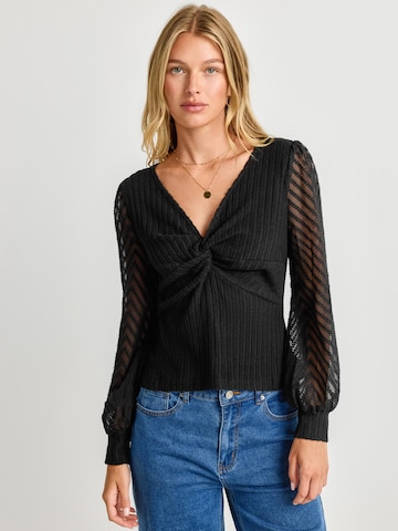 Cupshe - Blusa 'Long Sleeve' em preto