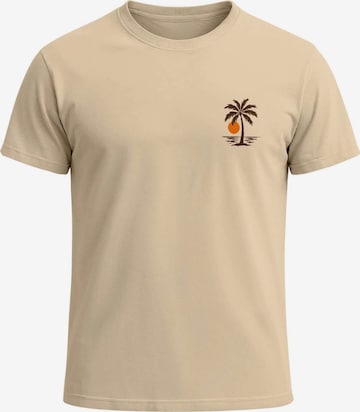 Neverless Shirt 'Beach Logo' in Beige: front