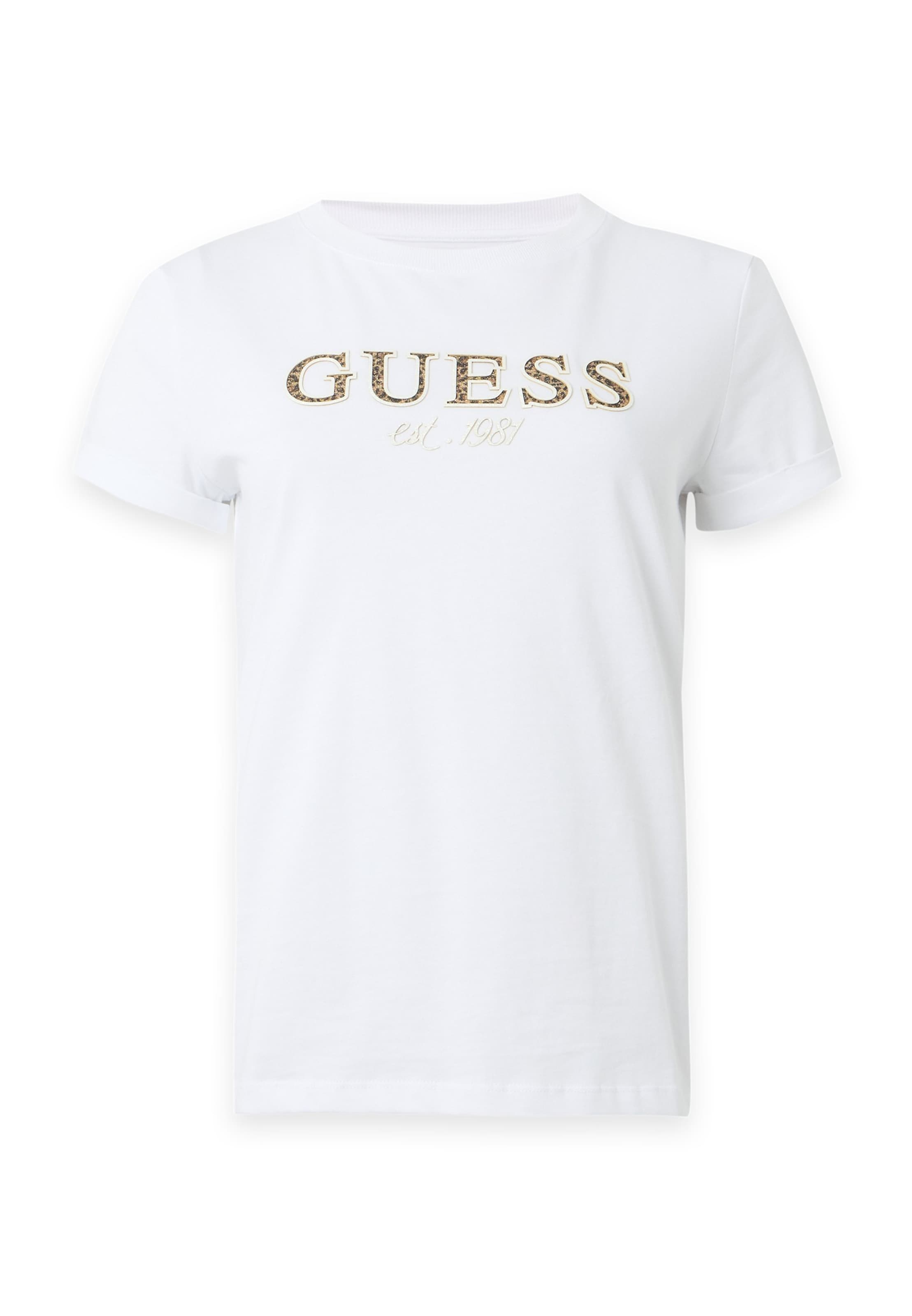 Tricou de la GUESS pe alb: față