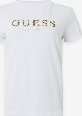 Tricou de la GUESS pe alb: față