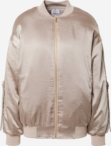 Hoermanseder x About You Between-Season Jacket 'Elaine' in Grey: front