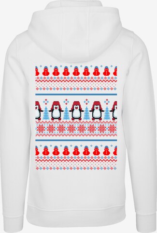 F4NT4STIC Sweatshirt 'Christmas Weihnachten Pinguin' in Wit