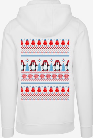 F4NT4STIC Sweatshirt 'Christmas Weihnachten Pinguin' in Weiß