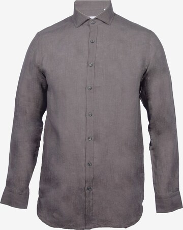 Black Label Shirt Regular fit Button Up Shirt 'NUBIA' in Green: front