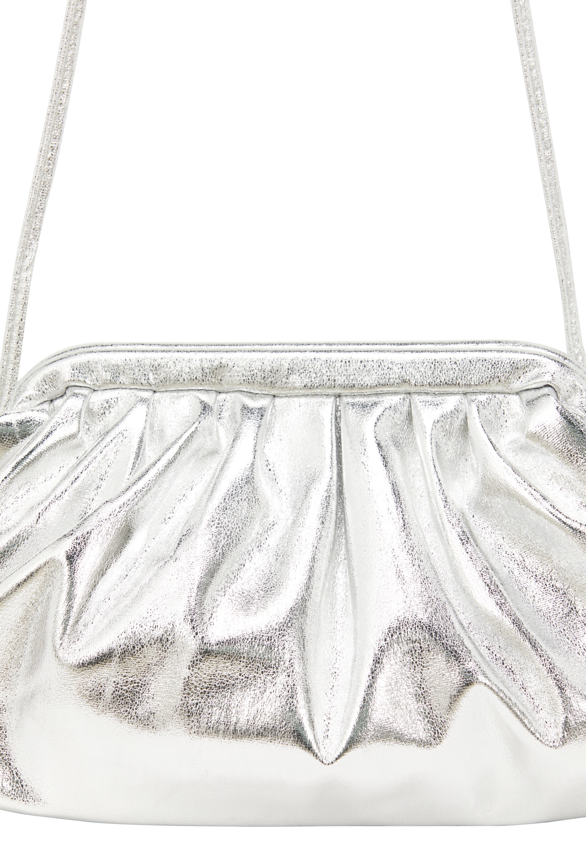 sudrabs faina "Clutch" stila somiņa