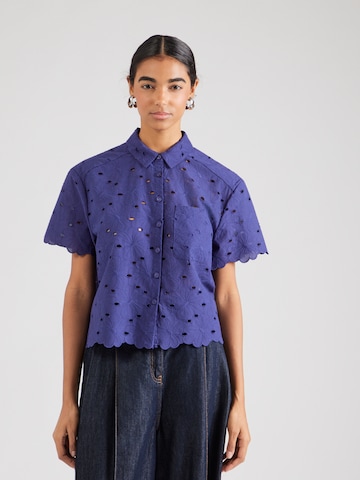 Chemisier 'Evelina' King Louie en bleu : devant