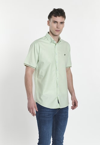 DENIM CULTURE Regular fit Button Up Shirt 'GUIDO' in Green