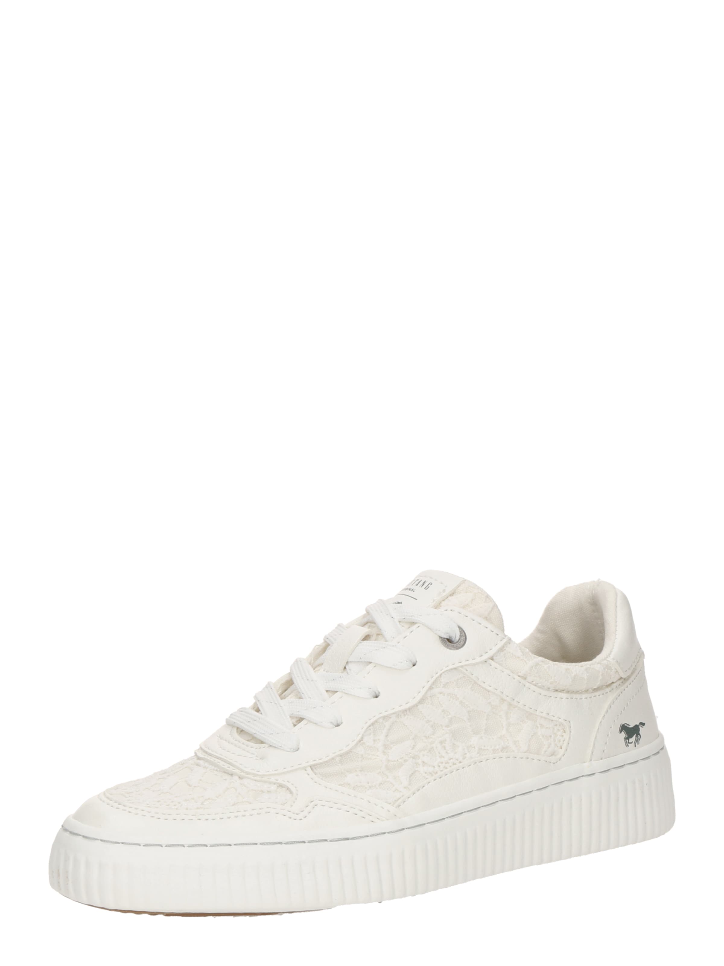 MUSTANG Σνίκερ χαμηλό σε λευκό: μπροστά