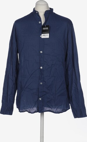 MANGO Button Up Shirt in L in Blue: front