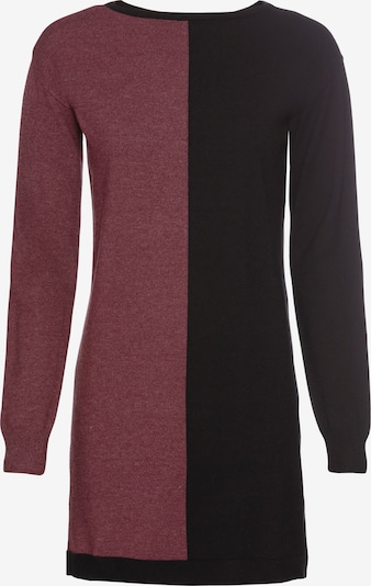 LAURA SCOTT Strickkleid in rotviolett / schwarz, Produktansicht