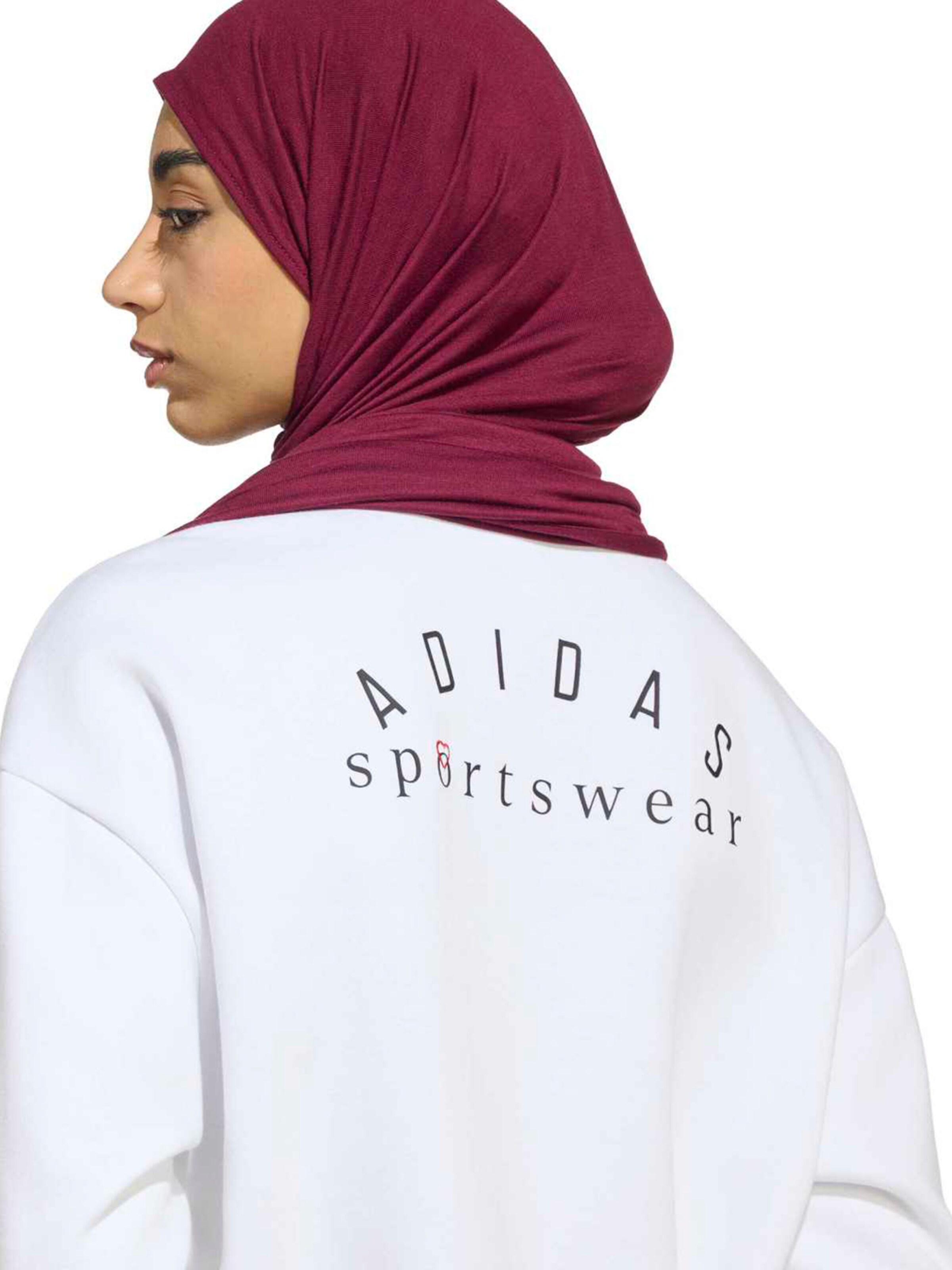 ADIDAS SPORTSWEAR Αθλητική μπλούζα φούτερ σε λευκό
