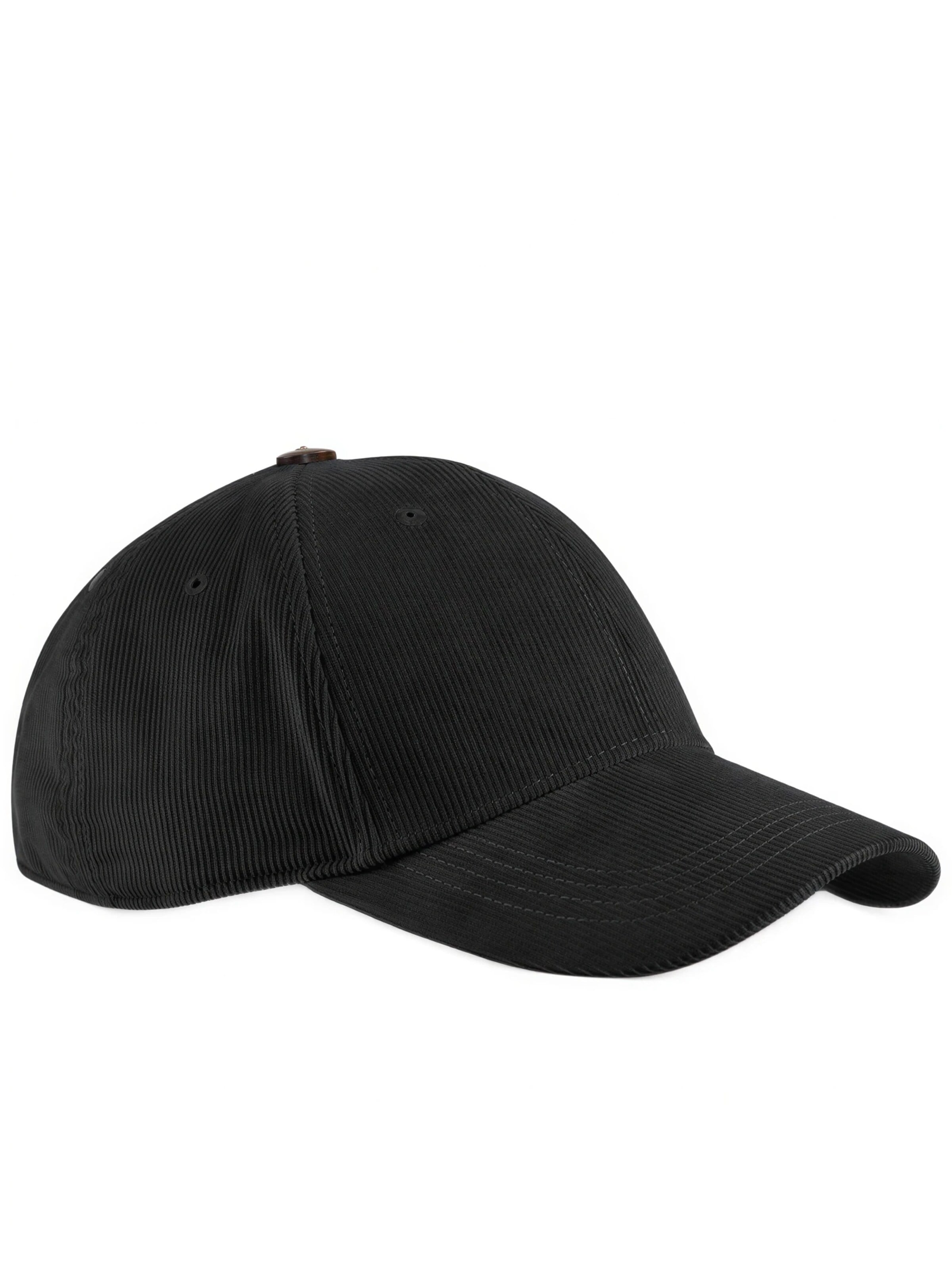 Lou-i Cap 'Cord Basecap aus Bio-Baumwolle' in Black: front