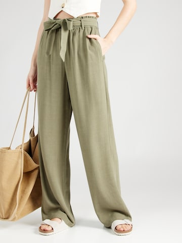 ONLY Wide leg Broek 'SIESTA' in Groen: voorkant