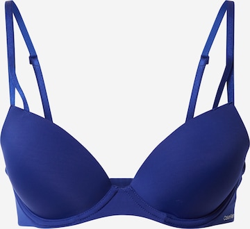 Calvin Klein Underwear Push-up Podprsenka – modrá: přední strana