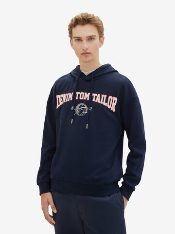 Sweat-shirt TOM TAILOR DENIM en bleu : devant