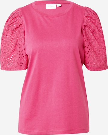 T-shirt VILA en rose : devant