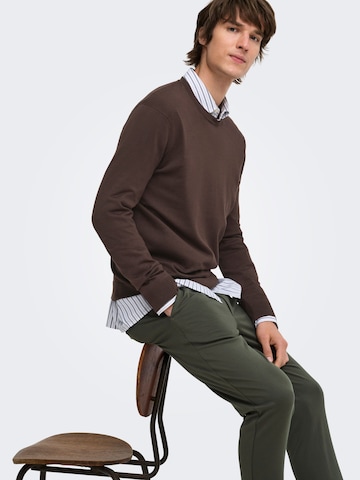 Pull-over 'ONSWYLER' Only & Sons en marron