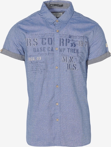 Coupe regular Chemise KOROSHI en bleu : devant