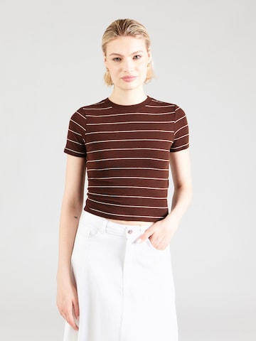 ONLY - Camiseta 'ONLLUPE' en marrón: frente