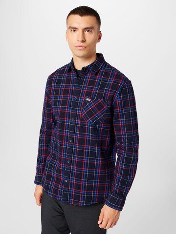 Tommy Jeans Regular fit Button Up Shirt in Blue: front