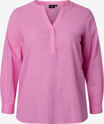 Zizzi Bluse 'Cananna' i pink: forside