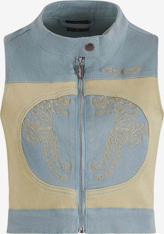 Ed Hardy Välikausitakki 'Tiger Moto' värissä sininen: etupuoli