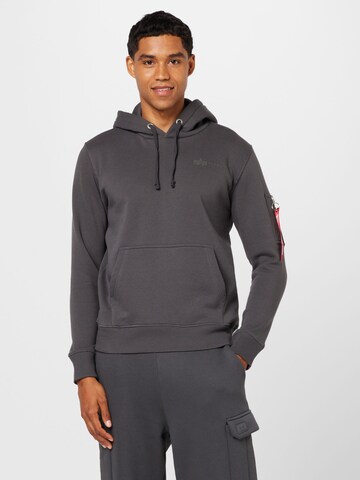 Sweat-shirt ALPHA INDUSTRIES en gris : devant