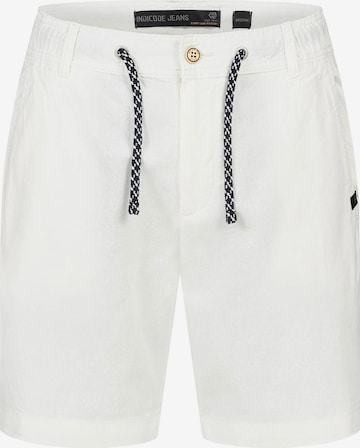 Regular Pantalon 'InBow' INDICODE en blanc : devant