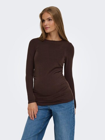 Only Maternity Shirt in Braun: Vorderseite