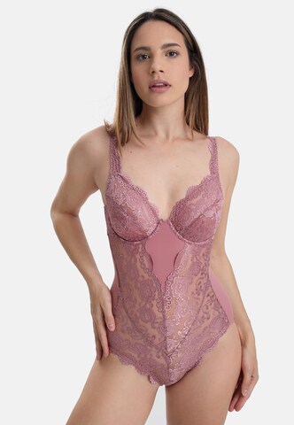 Body 'CLASSIC LACE' sassa en rose : devant