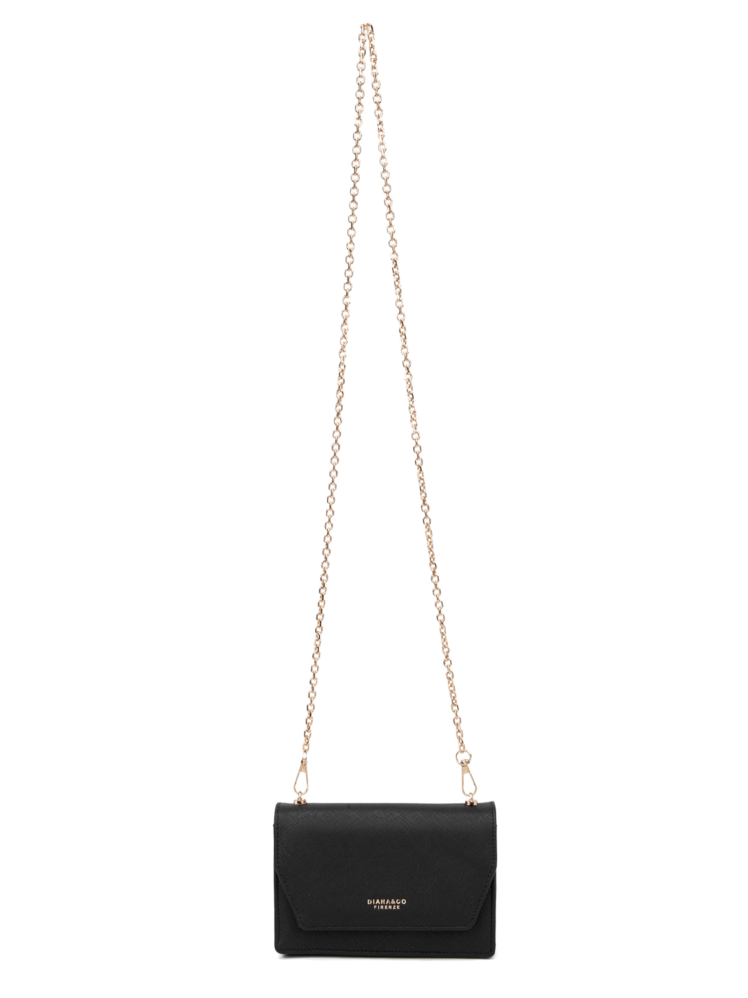 Borsa a tracolla 'Borsa a Tracolla Donna Diana&Co Poliestere Bottone Magnetico Tracolla Catena Rimovibile' di Diana&Co. in nero
