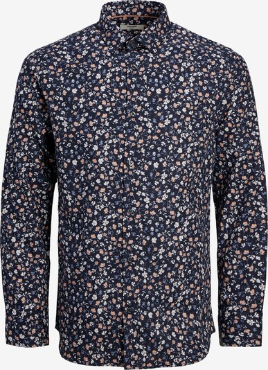 JACK & JONES Camisa 'Nordic' en marino / ópalo / albaricique / blanco, Vista del producto