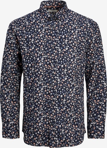 JACK & JONES Regular fit Button Up Shirt 'Nordic' in Blue: front