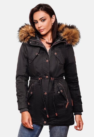 MARIKOO Winter Parka 'La Viva' in Black: front