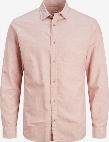 JACK & JONES Button Up Shirt 'Summer' in Pink: front