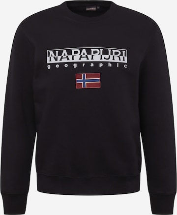 NAPAPIJRI Sweatshirt 'AYAS' in Zwart: voorkant