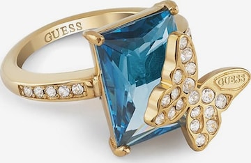 GUESS Ring 'Chrysalis' in Blue: front
