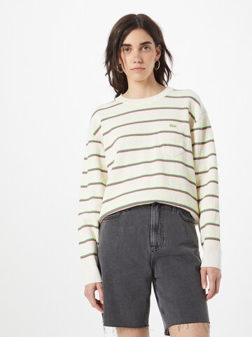 LACOSTE Pullover in Weiß: Vorderseite