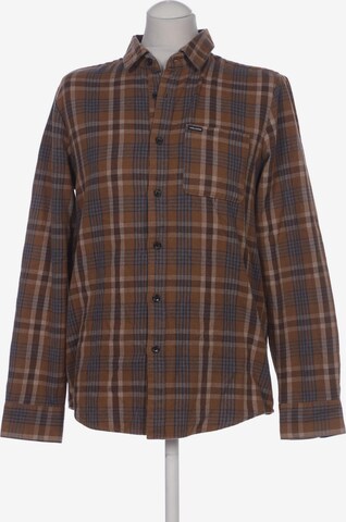 Volcom Button Up Shirt in M in Brown: front