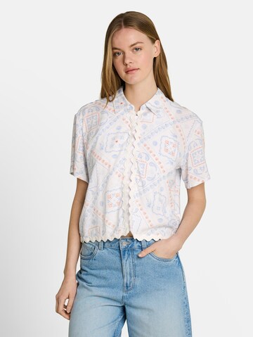 TOM TAILOR DENIM Bluse in Weiß: Vorderseite