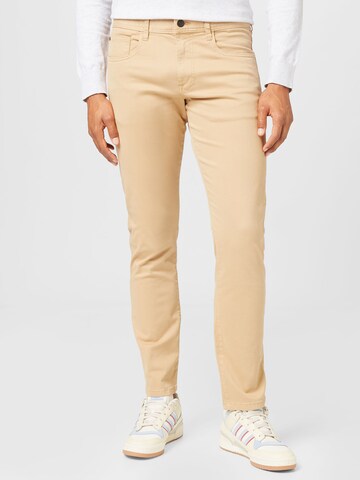 Coupe slim Pantalon chino ESPRIT en beige : devant