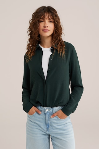 zaļš WE Fashion Blūze: no priekšpuses