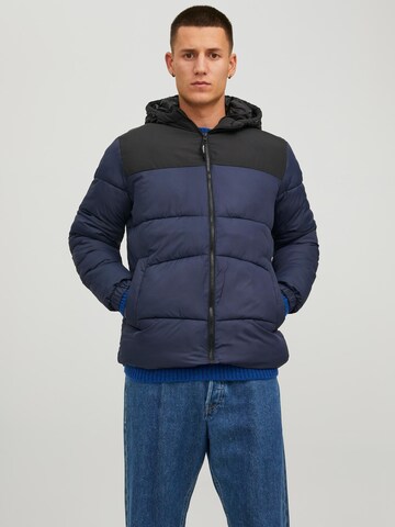 JACK & JONES Winter Jacket 'Chili' in Blue: front