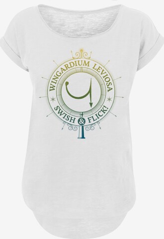 F4NT4STIC Shirt 'Harry Potter Wingardium Leviosa Spells Charms' in White: front
