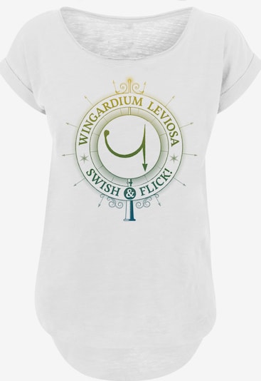 F4NT4STIC T-shirt 'Harry Potter Wingardium Leviosa Spells Charms' en bleu / jaune / vert / blanc, Vue avec produit