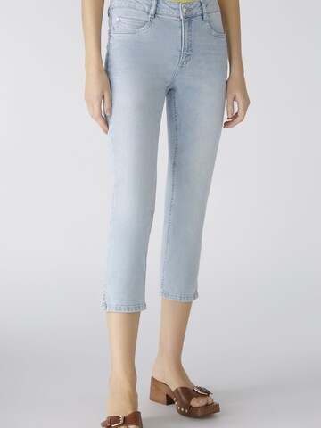 OUI Slim fit Jeans ' THE CROPPED' in Blue