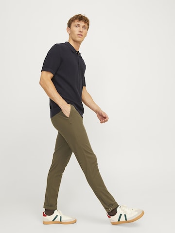 JACK & JONES Слим Брюки-чинос 'JPSTMarco JJFury' в Зеленый