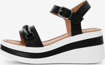 CAFè NOIR Sandalen in Schwarz: Vorderseite