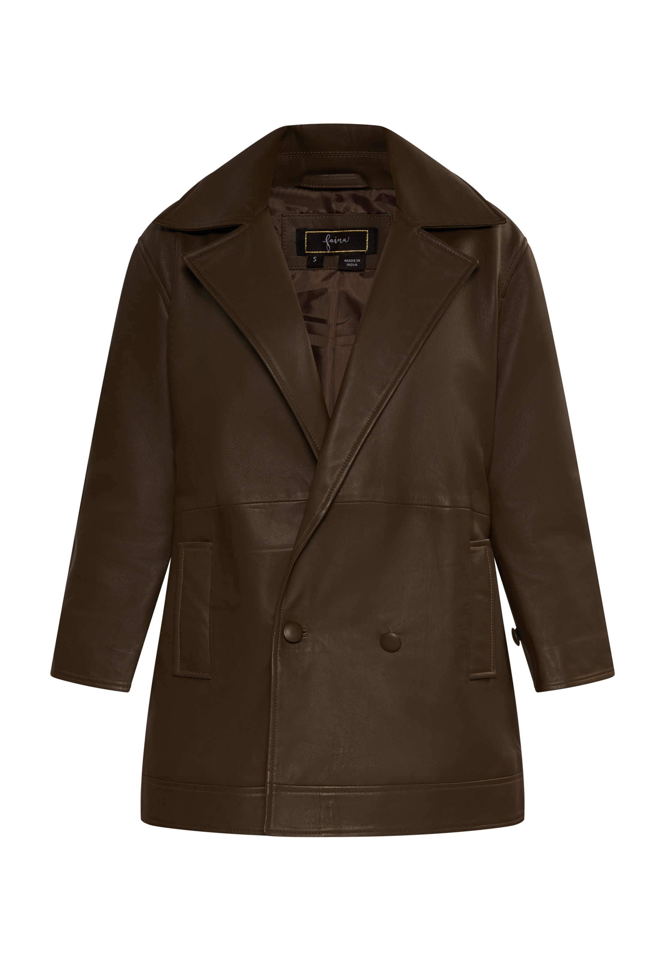 faina Tussenjas in Bruin: voorkant